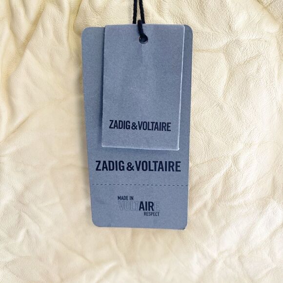 ZADIG & VOLTAIRE Pax crinkled leather shorts  NWT. 38 - Picture 7 of 10